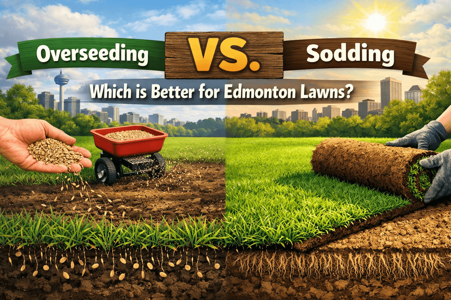 overseeding vs sodding Edmonton