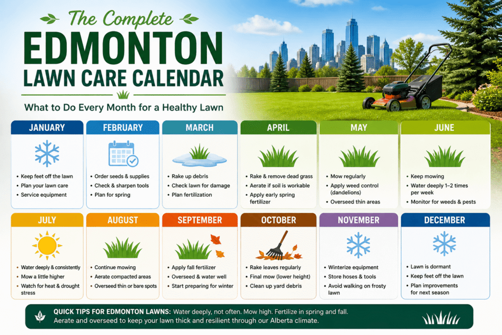 Edmonton lawn care calendar